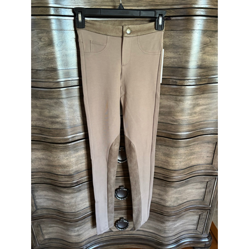 Women's Hale Bob Tan Riding Pants with Brown Accents Size XS